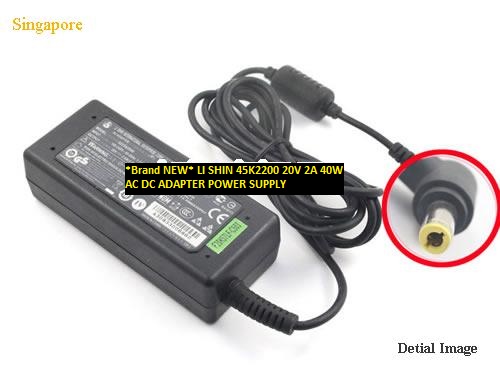 *Brand NEW*40W 45K2200 LI SHIN 20V 2A AC DC ADAPTER POWER SUPPLY